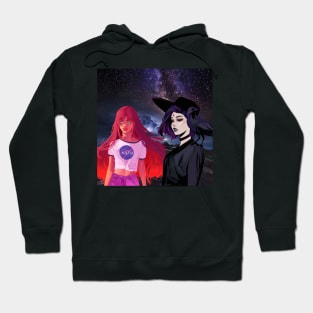 Raven and Starfire Midnight Hoodie